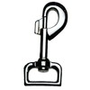 Carabiner/Bolt Carabiner 25 mm Passage Zinc Die-Cast Nickel-Plated Large Carabiner