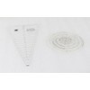 Quilting Template Set, 5 Pieces, 30-Degree Triangle and Circle Templates,