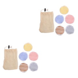 Ipetboom 10 Pcs Hand Cleansing Wipe Face Makeup Remover Reusable Cotton Pads Facial Toner Pads Makeup Cleanser Makeup Remover Wipe Eye Make up Remover Powder Puff Face Cloth Printing