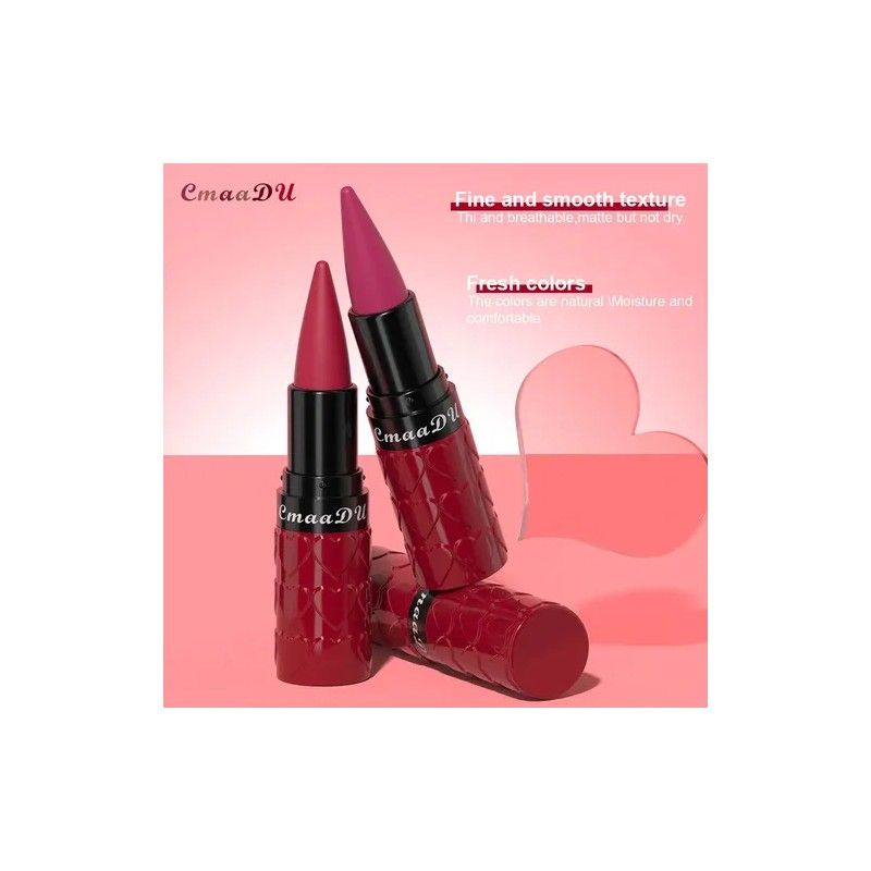 1pc Labial Mate Hidratante Y Fácil De Aplicar Larga Duración