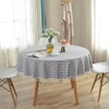 meioro Round Tablecloths Striped Fringe Tablecloth Cotton Linen Table Cover