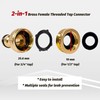 Brass Tap Connector Adapter for Hose Pipe 2-in-1 Outside Garden