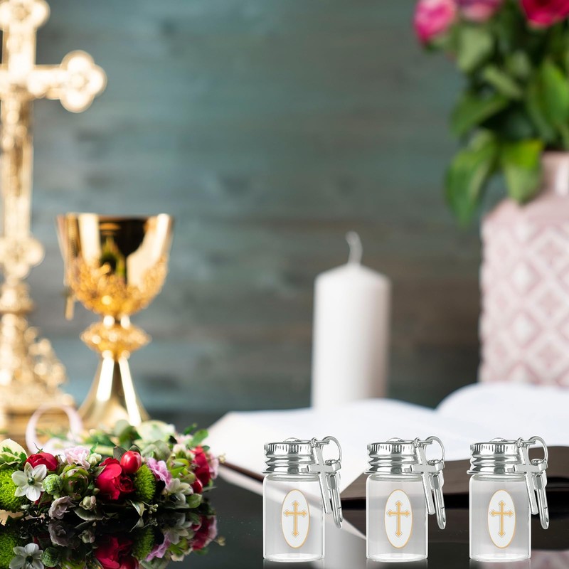 HCEWSBFD 36Sets Holy water Bottles Catholic Clear Holy water Container