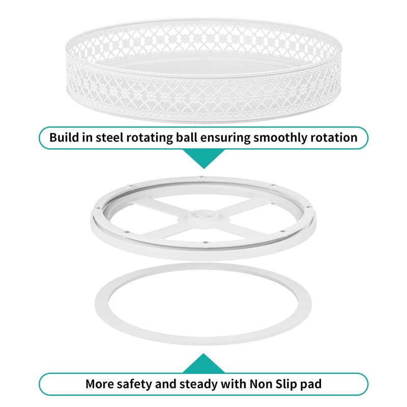 Ovicar Lazy Susan Turntable Organizer - 13 inch Rotating Spice