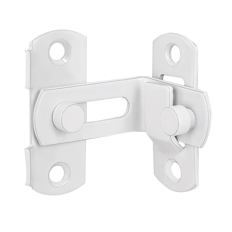 INIRET 90 Degree White Flip Barn Door Lock,Protect Privacy-Security Gate