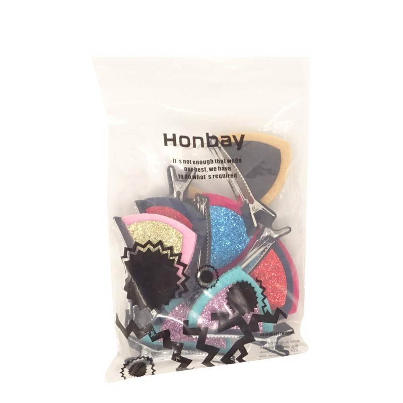 Honbay Sparkle Shiny Sequin Felt Cat Ear Hair Clips -