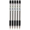 WIN 5 x 0.7mm Biro Tip Ball Pens Mystic BLACK