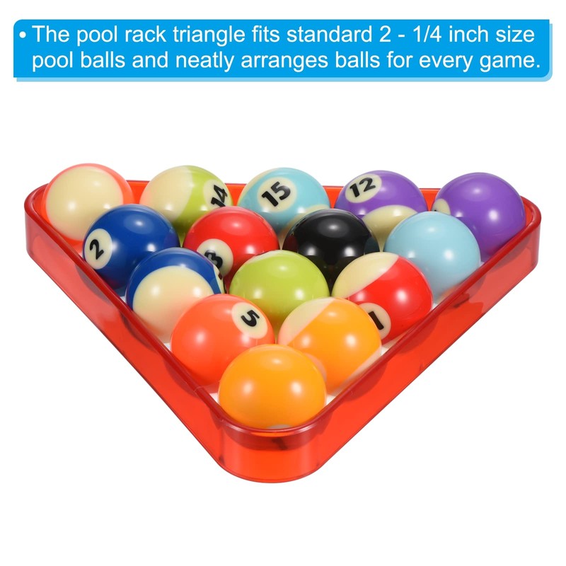PATIKIL Pool Triangle Rack, Plastic Billiard 8-Ball Triangle Racks Pool