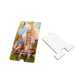 MR.R 5 Pieces Sublimation Blanks Cell Phone Stand Holder MDF Sublimation Desktop Phone Holders Smartphone Tablet Stands DIY Portable Craft Phone Bracket for Table Nightstand Home Office