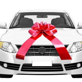 HENGBIRD Big Car Bow,Gift Bow(Red,23 Inch / 58 cm),Giant Bow for Car,Car Bows,Big Red Bow,Bow for Gifts,Birthday Bow,Huge Car Bow,Christmas Bow for Cars,Gift Wrapping,Big Gift Bow