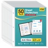 KTRIO 50 Pack Sheet Protectors for 3 Ring Binder, Non