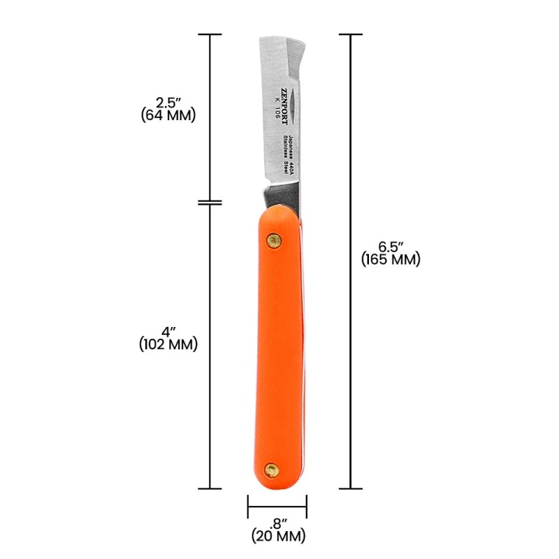 Zenport K106 Budding & Grafting Folding Knife, 2.25 Inch Blade
