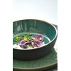 BITZ Stoneware Soup Bowl, 18 cm Diameter, Black/Green