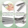 Herb scissors, Multipurpose Cutting Shears with 5 Blade Kitchen Salad