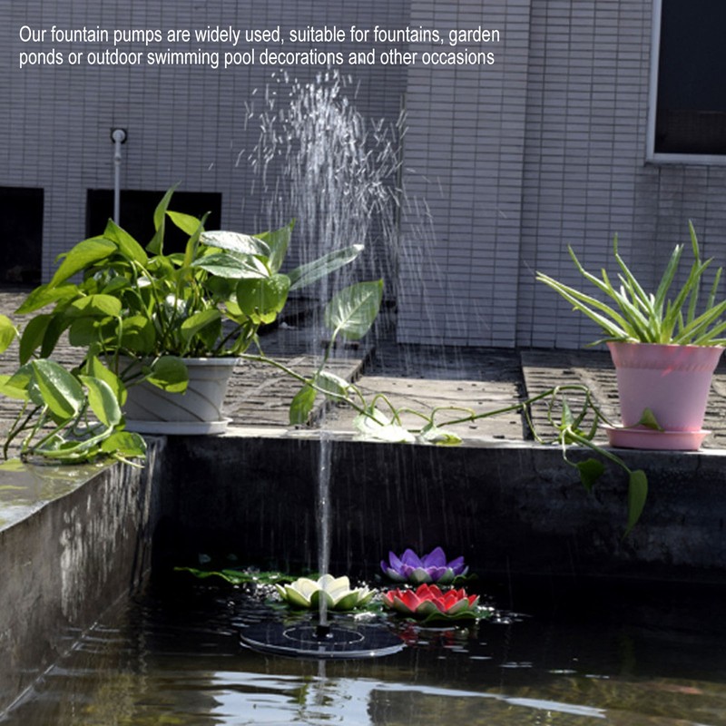 7V Solar Fountain Water Pump Outdoor Pool Decoration Garden Pond