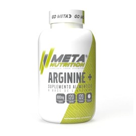 META NUTRITION, L-Arginina de Alta Pureza, 800 mg de Arginina por servicio, 120 cápsulas, Pre- Entrenamiento, Aminoácido precursor de óxido nítrico.  