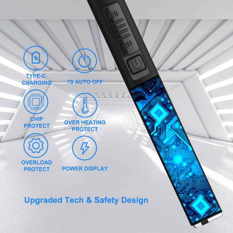 MeeToo Encendedor eléctrico de velas, encendedor recargable de arco de