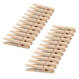 VonBueren 24 x Large Wooden Clothes Pegs, 7 cm, Wooden Clothes Pegs, Clips for Advent Calendar or Wooden Pegs for Crafts