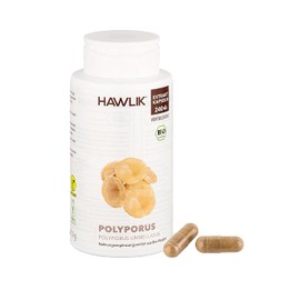 HAWLIK Vital Mushrooms Polyporus Extract Capsules | 240 Capsules | With Vitamin C | Natural Cultivation | Vegan | Sugar Cane Tin