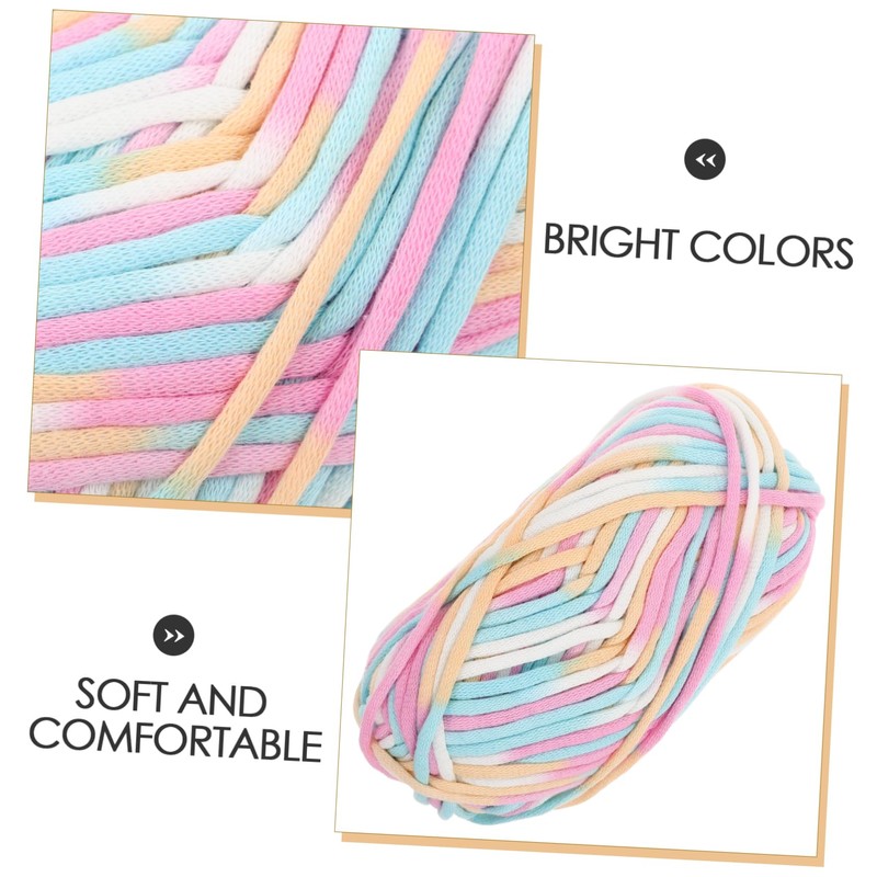 jojofuny 2pcs Multi-Function Cotton Yarn Soft Lightweight Knitting Thread for