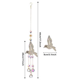 Sun Catchers with Crystals,Bird Window Hanging Ornament,Rainbow Maker,Crystal Prism Suncatcher,Outdoor Indoor Home Garden Decoration Gifts.(Ball)