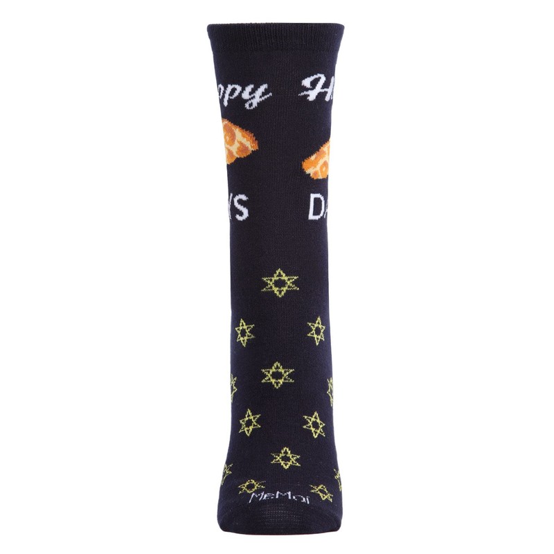 MeMoi Happy Challah Days Holiday Crew - Calcetines, Denim Heather