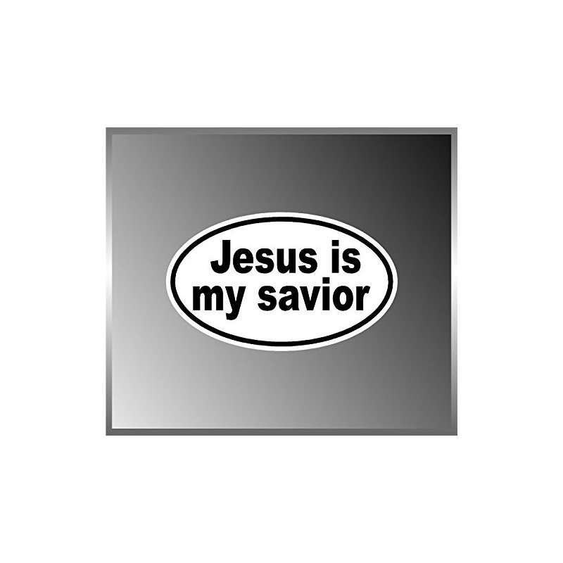 Jesus is My Savior Christian Vinyl Euro Decal Bumper Sticker