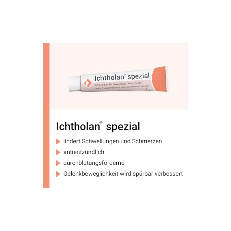 Ichtholan Special Pain Ointment for Knee Joint Osteoarthritis (40 g)
