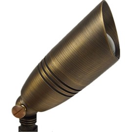 illuminous Combo Bulb + Brass Fixture. Professional Quality 12V Outdoor Landscape Light, Constructed of Solid Brass. MR16 12V SPOT Light with 1M Wire and Spike