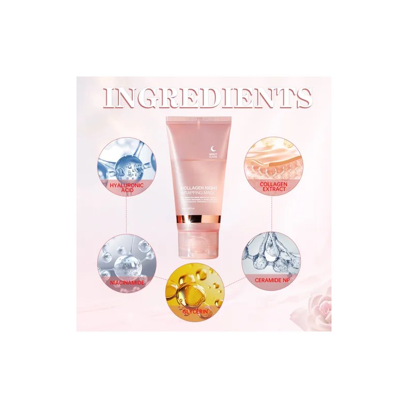 Mascarillas Faciales Gel Colágeno Para Nocturna Hidratante