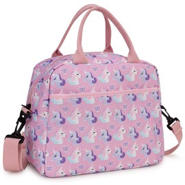 VONXURY - Bolsa térmica para el almuerzo con diseño de unicornio con correa de hombro extraíble