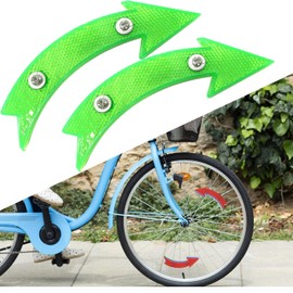 2pcs Bicycle Wheel Reflector, Bicycle Spoke Reflector, Warning Reflector for Adult, Bicycle Wheel Reflector for Cycling Parts (Green)