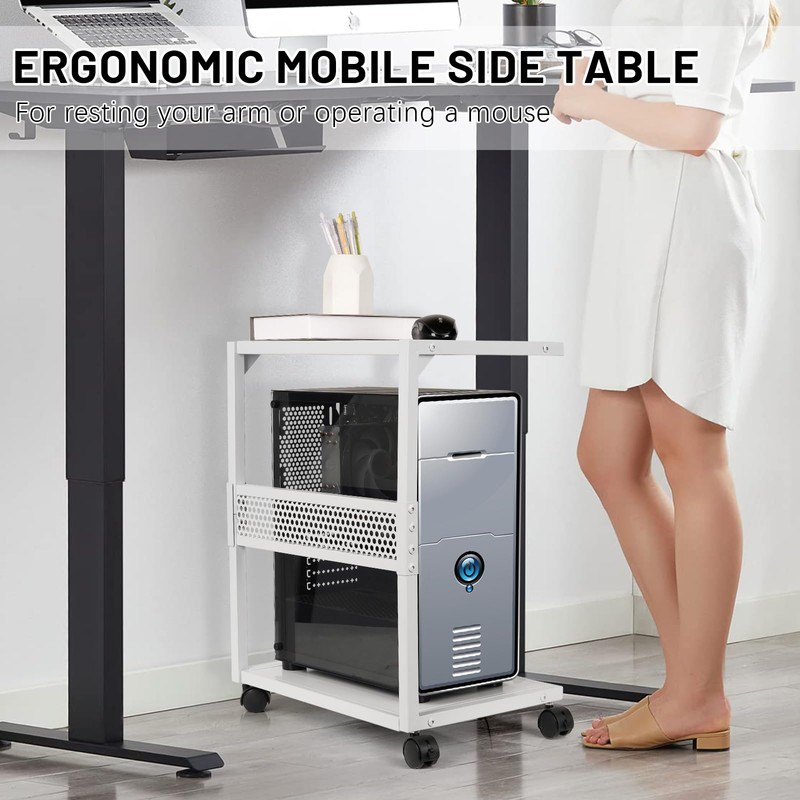 Bfttlity PC Stand Computer Tower Stand 2-Tier Metal CPU Holder