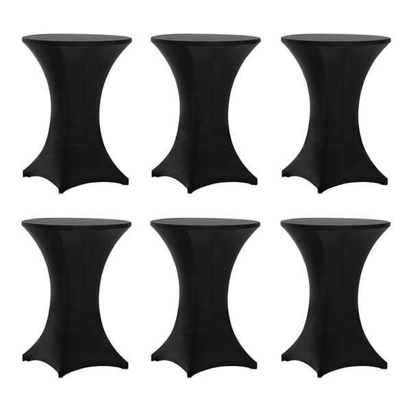 Tina's 6 Pack 30x42 Inch Highboy Spandex Cocktail Table Covers