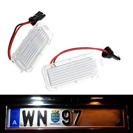 Do!Led KS1 LED Licence Plate Light with Xenon Optics for Fiesta Focus 3 C-Max S-Max Mondeo 4 Galaxy Kuga, E Test Mark, No Registration Required