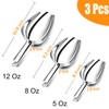 Ice Scoop Set, P&P CHEF 3-Pieces Stainless Steel Metal Food