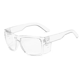 BEASVFE Transition Photochromic Safety Glasses,Blue light blocking UV400 Wraparound Lenses, Removable shield, ANSI Z87.1 Protective Eyewear (Clear)