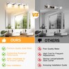 BrkNit 4 Light Modern Bathroom Light Fixtures Over Mirror, Chrome