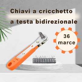 Voarge 1/4 Inch Magnetic Ratchet Wrench with 10 Screwdriver Bits Reversible Angle Screwdriver for Car Repair