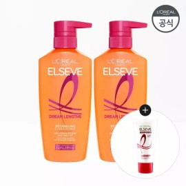 L'Oreal [로레알파리][SSG 단독구성] 로레알파리 엘세브 드림랭스 컨디셔닝 헤어팩 375ml 2개 [증정]TR5 헤어팩50ml [L'Oreal Paris] [SSG Exclusive] L'Oreal Paris EverPure Dream Lengths Conditioning Hair Mask 375ml 2pcs [Free Gift] TR5 Hair Mask 50ml