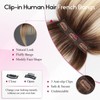 EMMOR Clip in Bangs, 100% Human Hair Bangs with 3