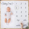 Ginger Ray White Fabric Baby Milestone Blanket Mat Keepsake 1