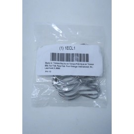 Grainger New GRAINGER #1ECL1 Stainless Steel Shower Curtain Hooks, (13/Pk)