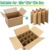 3-Pack Glassware Protection Set，Glassware Dish Packing Boxes Corrugated Dividers &