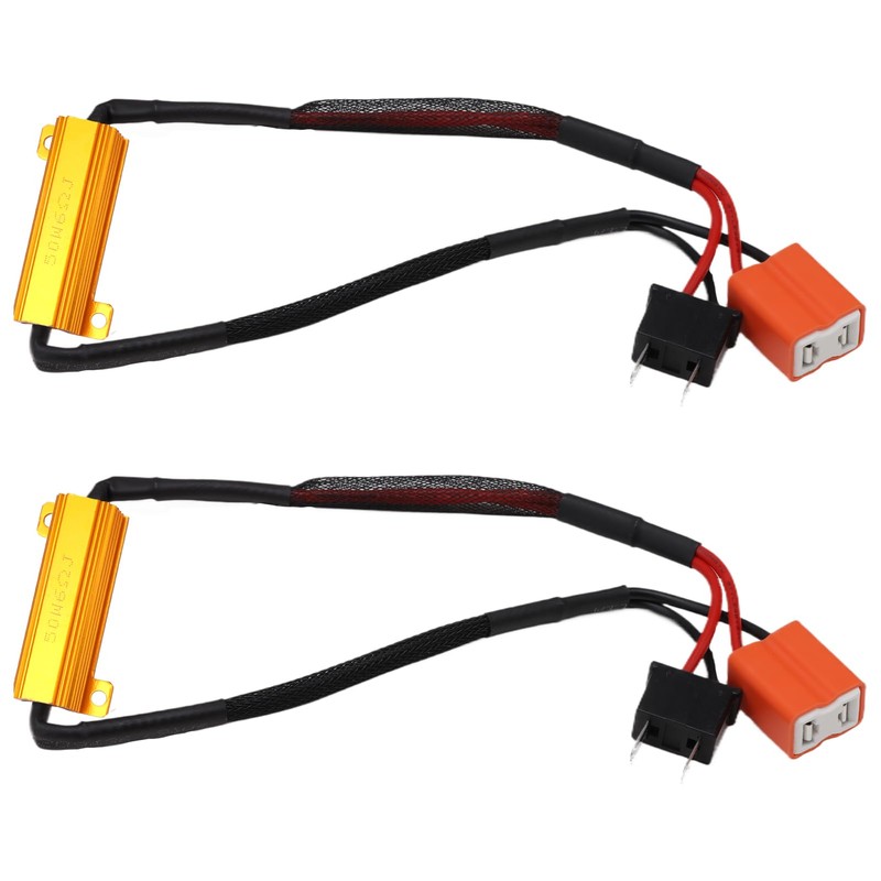 2 Pieces LED Headlight Decoder H7 50W 8ohm Car Load