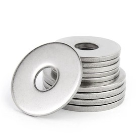 Fender Washers, JSUSLIFE 25PCS 3/8"X1-1/2"x 0.08", Heavy Duty Large Size 18-8 (304) Stainless Steel Washers Assortment, Metal Flat Washers Set for Bolts