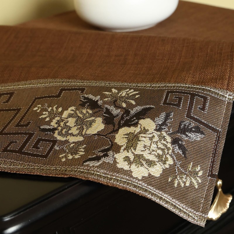 LAVSHOME Embroidered Nightstand Cover Cloth.Anti-Slip End Table Cover Cloth for