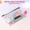 JJUNW 200 Stück Haargummis für Mädchen, Bunte Zopfgummis, Mini Nahtlose