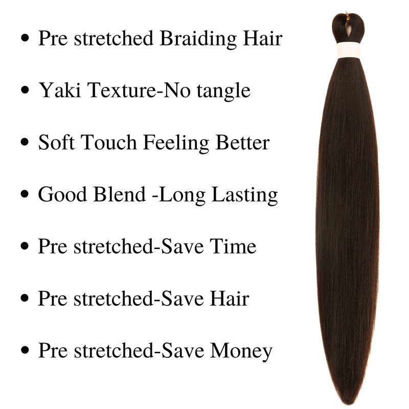 Boho Braiding Hair Pre stretched Brown Boho Curly Deep Wave