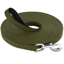 X XBEN Waterproof Training Lead for Dogs, 10M/33FT Extra Long Line Dog Lead with Soft Padded Handle, Training Leads Leash for Recall & Obedience for all Sized Dogs, for Swimming Walking Playing